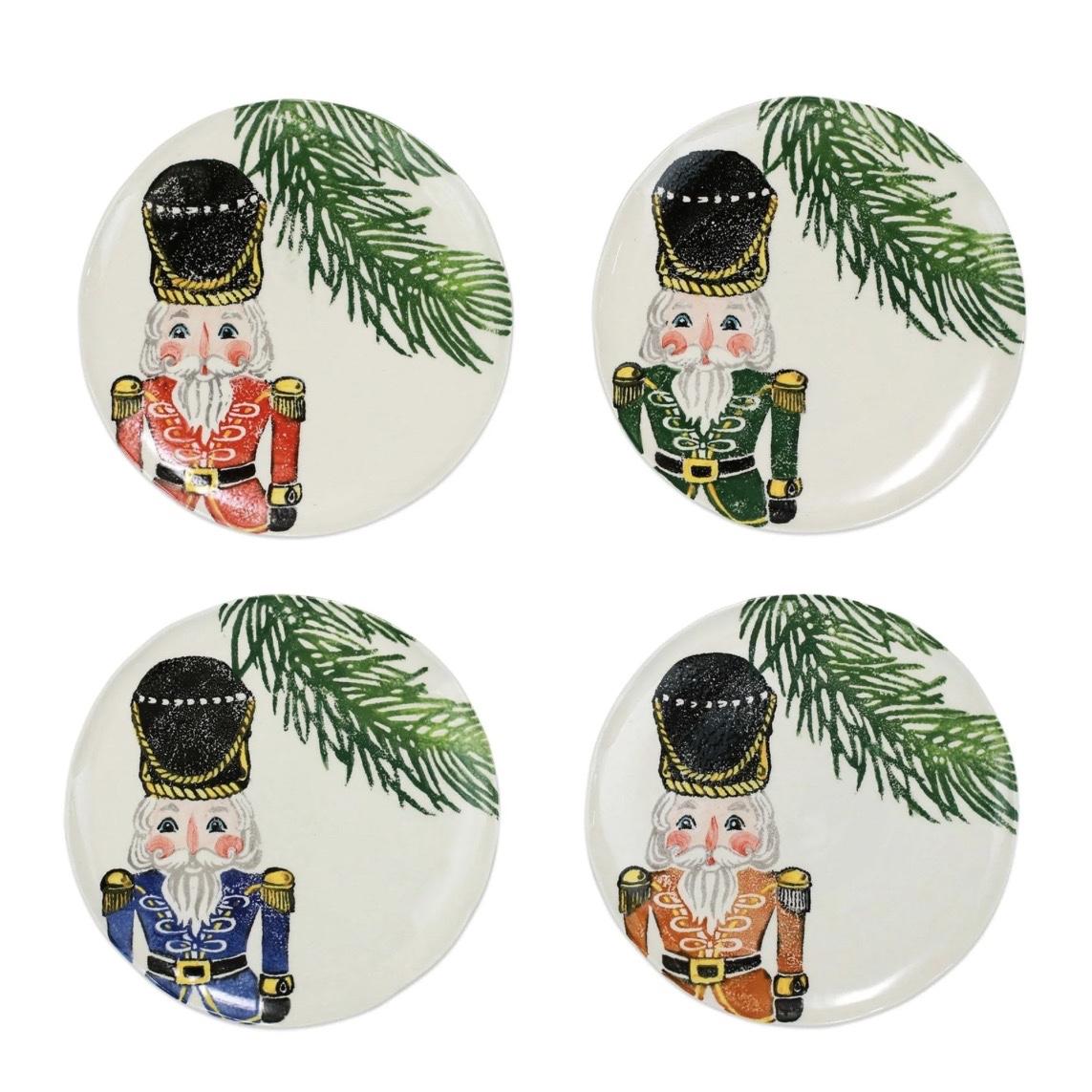 Nutcrackers Assorted Salad Plates - Set of 4