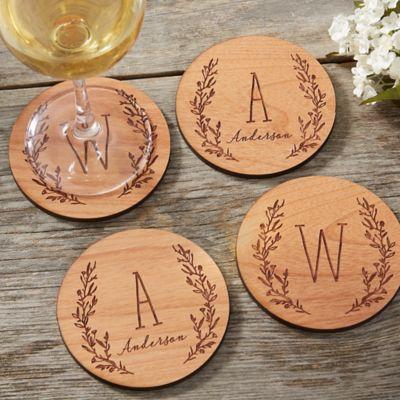 Floral Wood Coaster