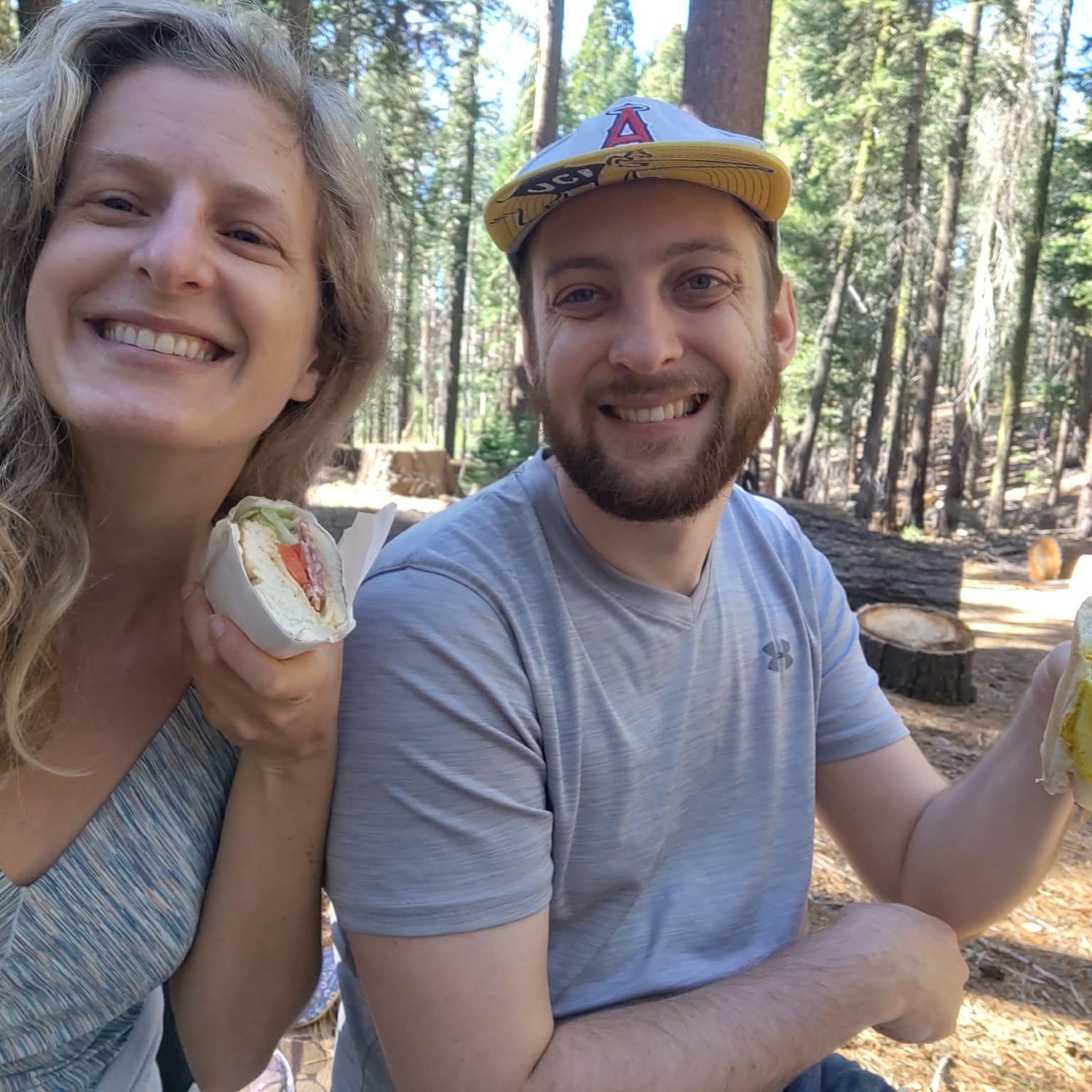 Picnic lunch on a 9-mile hike
