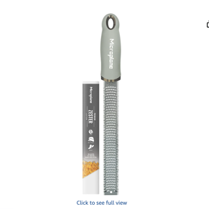 Premium Classic Zester- Sage Green | Lemon Zester tool, Hard Cheese & Vegetable Grater | For Citrus, Parmesan Cheese, Garlic, Ginger, Nutmeg | Fine Stainless Steel Blade, Made in USA