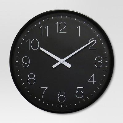 10" Round Wall Clock Black - Project 62&#8482;