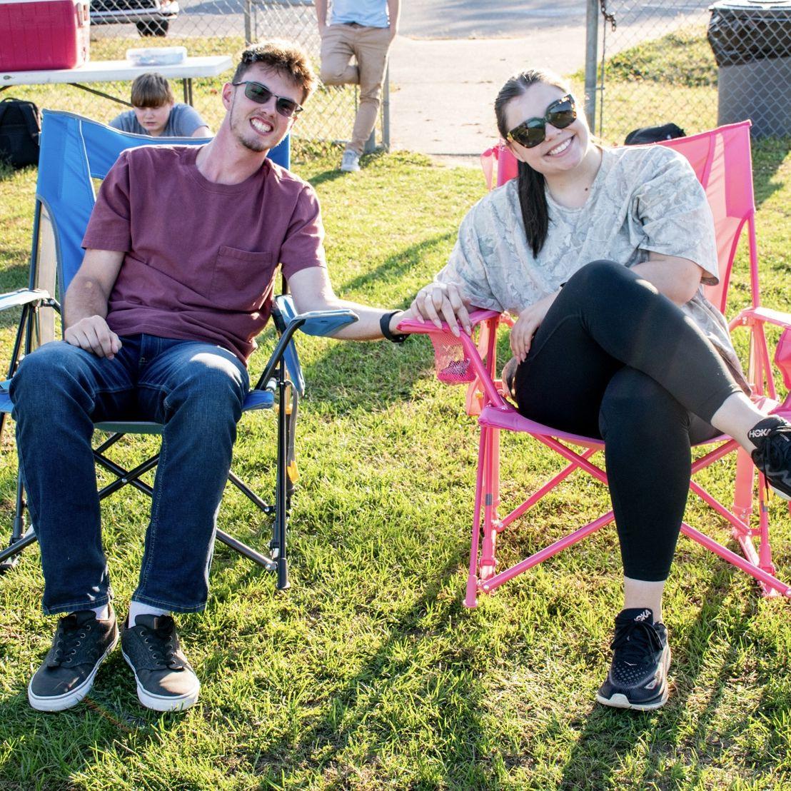 Us with our matching rocking chairs
