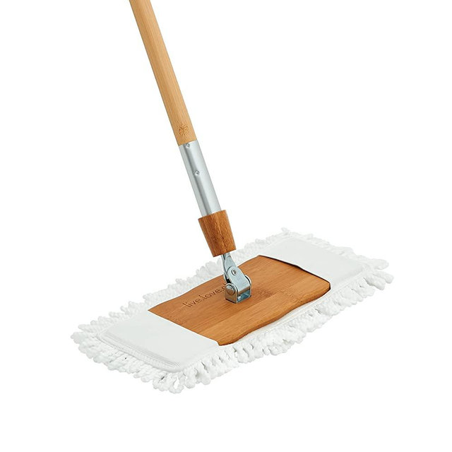 Harper Live.Love.Clean. 37501300 Bamboo Household 2-in-1 Wet/Dry Mop with Wraparound Refill Pad