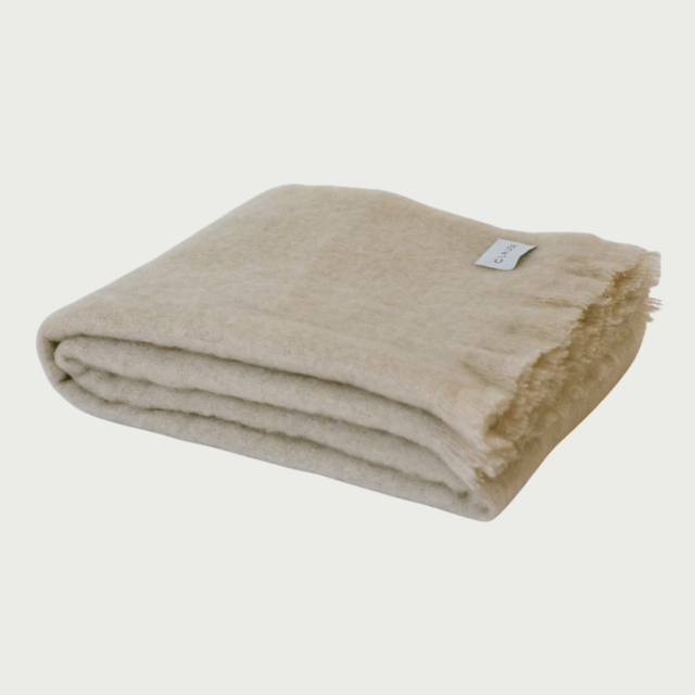 Claude Home Kaya Mohair Throw - Natural