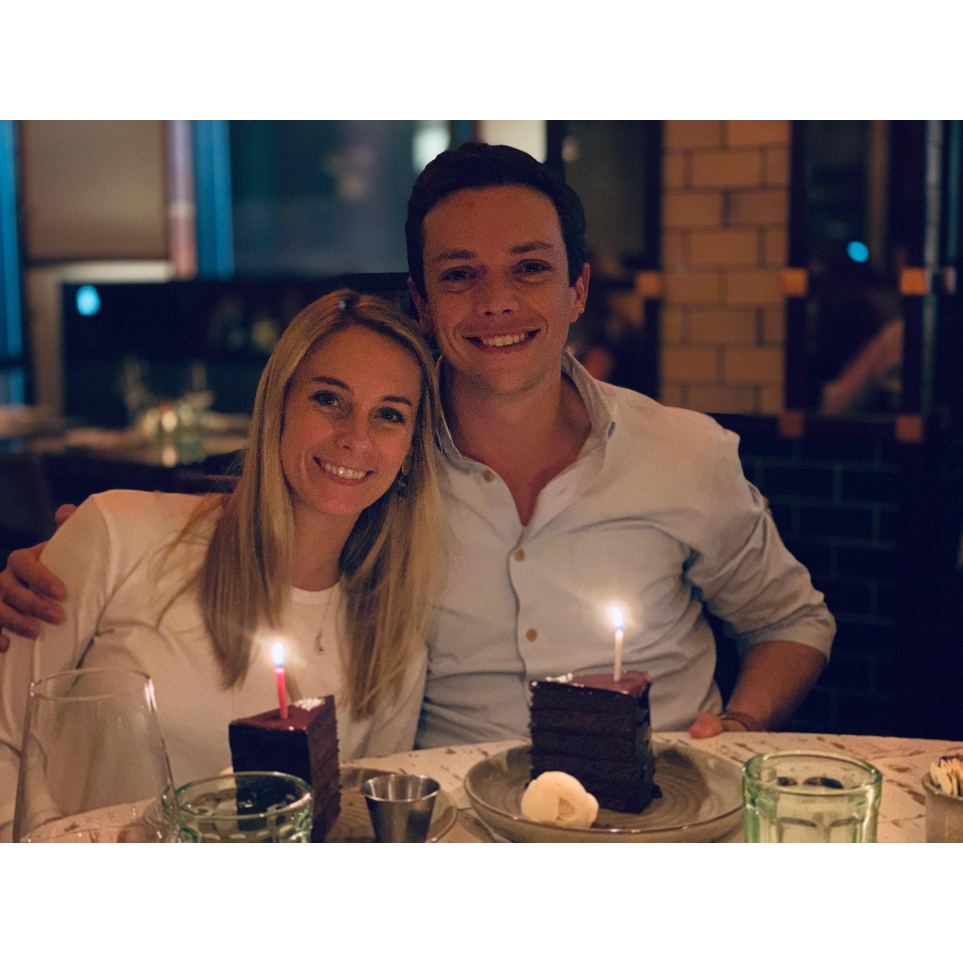 With our birthday's just three days apart, joint celebrations have become the norm.