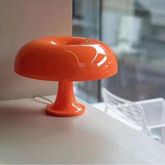 Minimalist Mushroom Lamp | Mushroom Lamp | Italian Mushroom Table Lamp | Retro Designer Lighting Modern LED Night Lamp | Bedroom Decor
