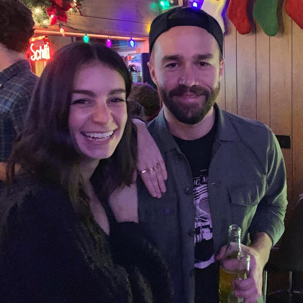 Celebrating after Matt proposed! 12/15/18