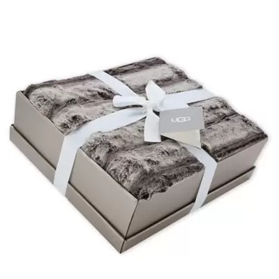 UGG® Wild Luxury Faux Fur Throw Blanket in Chocolate