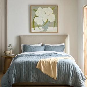 European Linen Dream Quilt Set | Dusty Blue - King