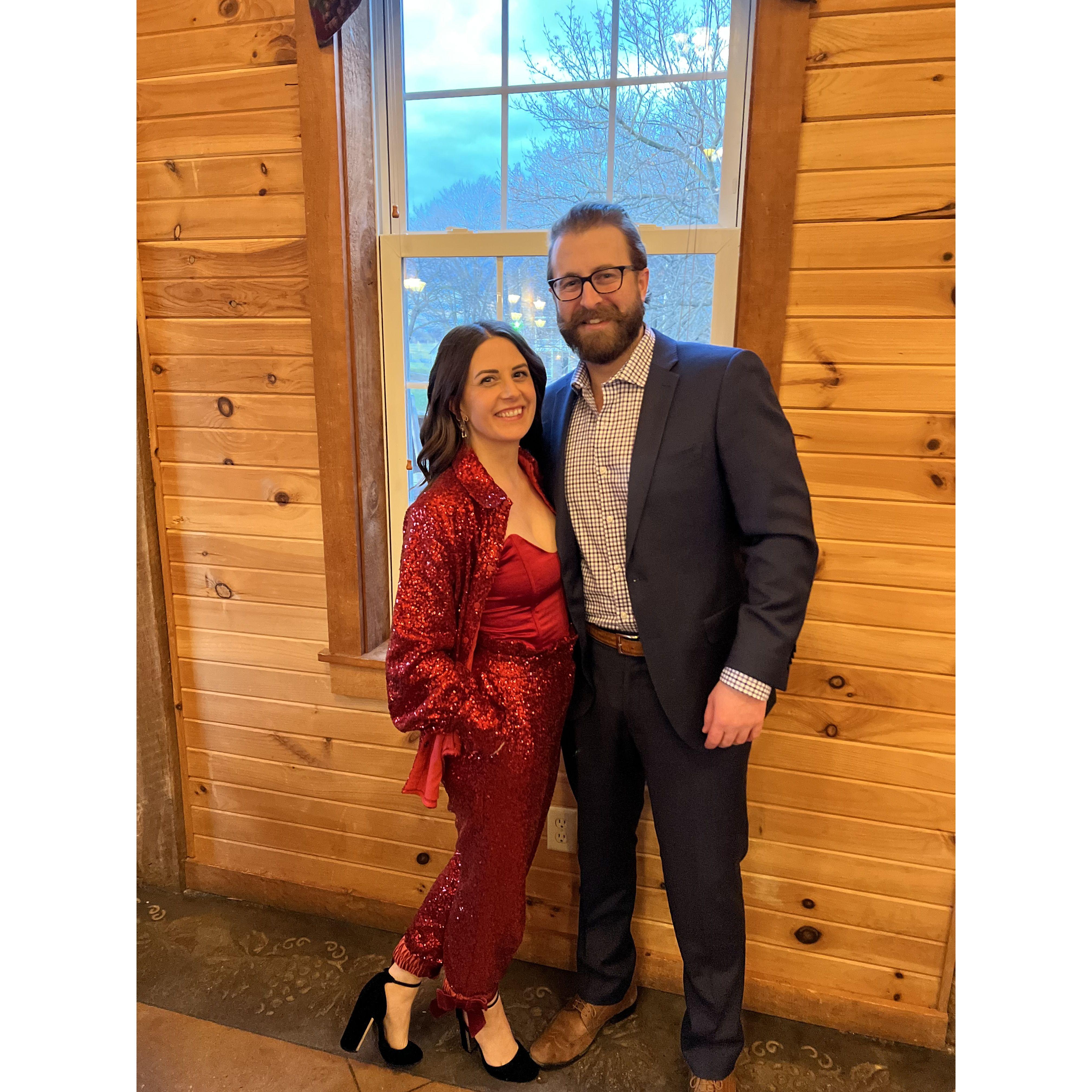 Celebrating the new Mr. & Mrs. Collette, the perfect Christmas wedding