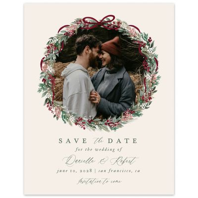Linen, Beige Wedding Digital Save the Date - Bryn Photo