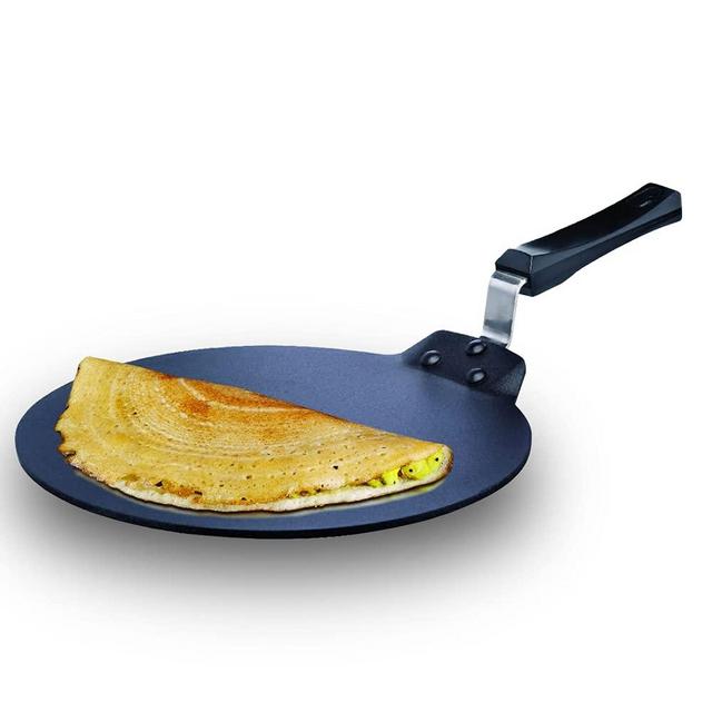 Hawkins Futura Non-stick Flat Dosa Tava Griddle, 11-inch,Black