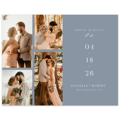 Dusty Blue Wedding Digital Save the Date - Asher Multiphoto