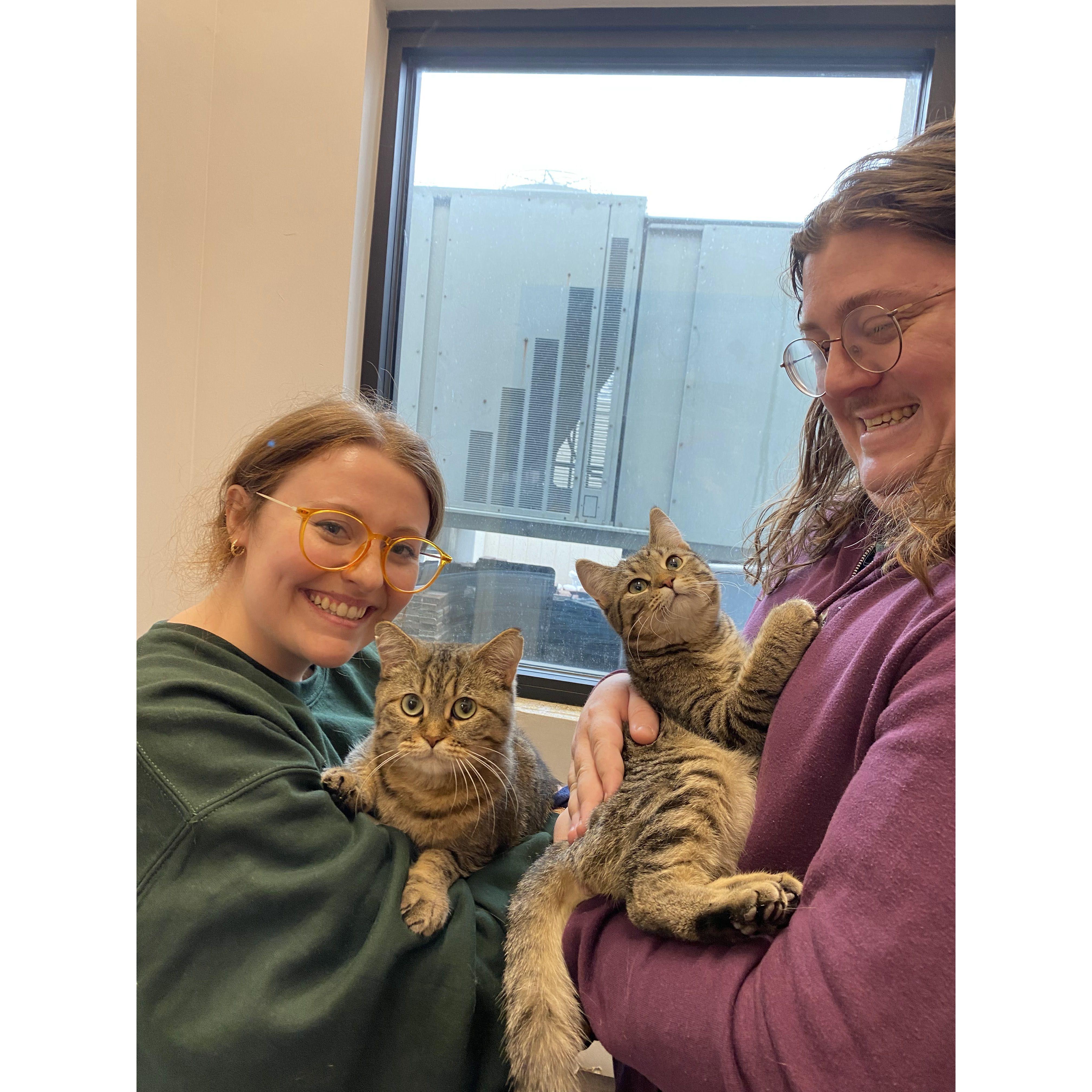 The day we adopted Margot & Lucy