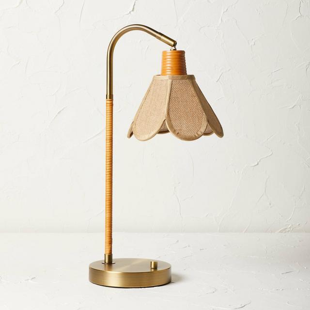 Burlap Petal Task Lamp (Includes LED Light Bulb) - Opalhouse™ designed with Jungalow™