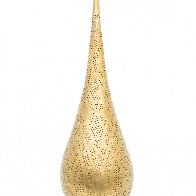 Moroccan handmade brass table lamp