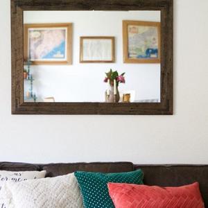 Large Wall Mirror, Large Wood Framed Mirror, Large Bathroom Mirror, Wall Mirror, Reclaimed Wood Mirror, Rustic Wood Mirror, Rustic Mirror