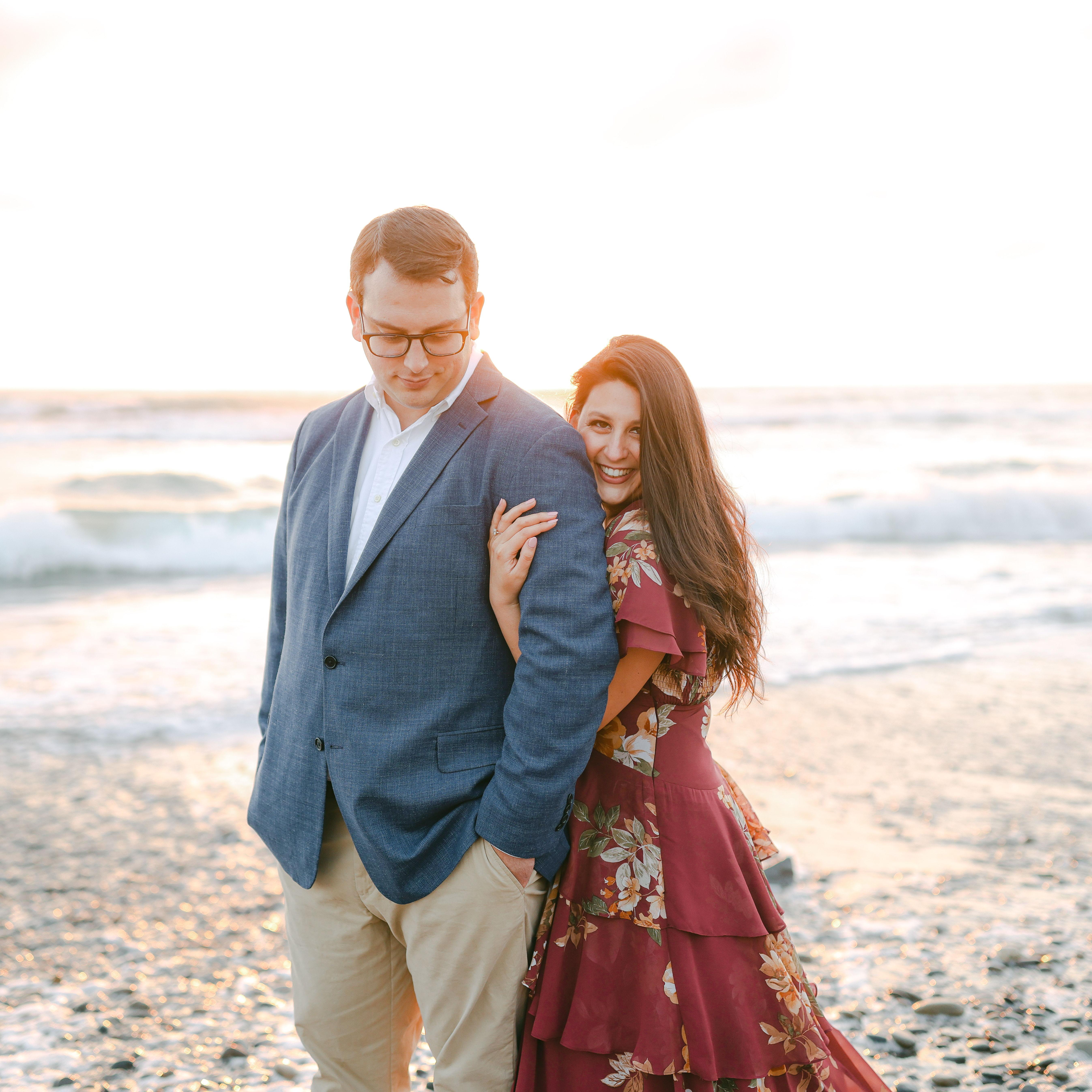 Official engagement photos at Torrey Pines, taken by our wedding photographer Brett Hickman.