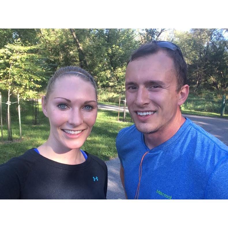 One of our favorite things about Des Moines is the awesome trail system. We love to run on the Clive Greenbelt trail. This is also where we took our engagement photos!