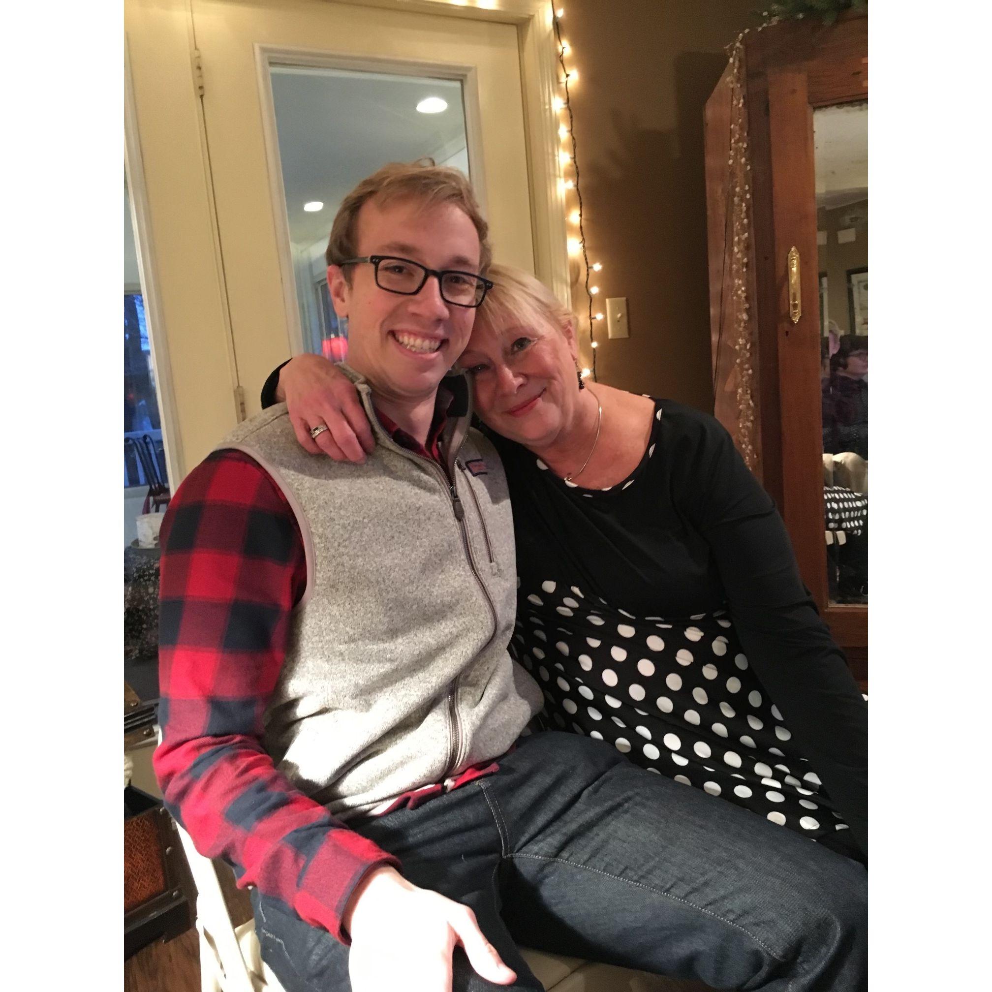 Alex with his dear mom, Sharon, in her town called Santa Claus, IN!