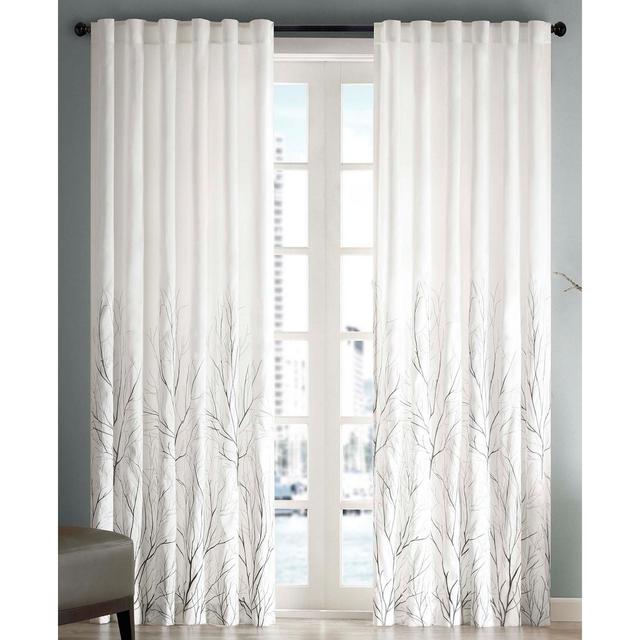 Madison Park Andora 50" x 95" Embroidered Curtain Panel