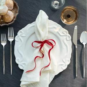 Benedita Bow Stoneware Dinner Plates, Set of 4