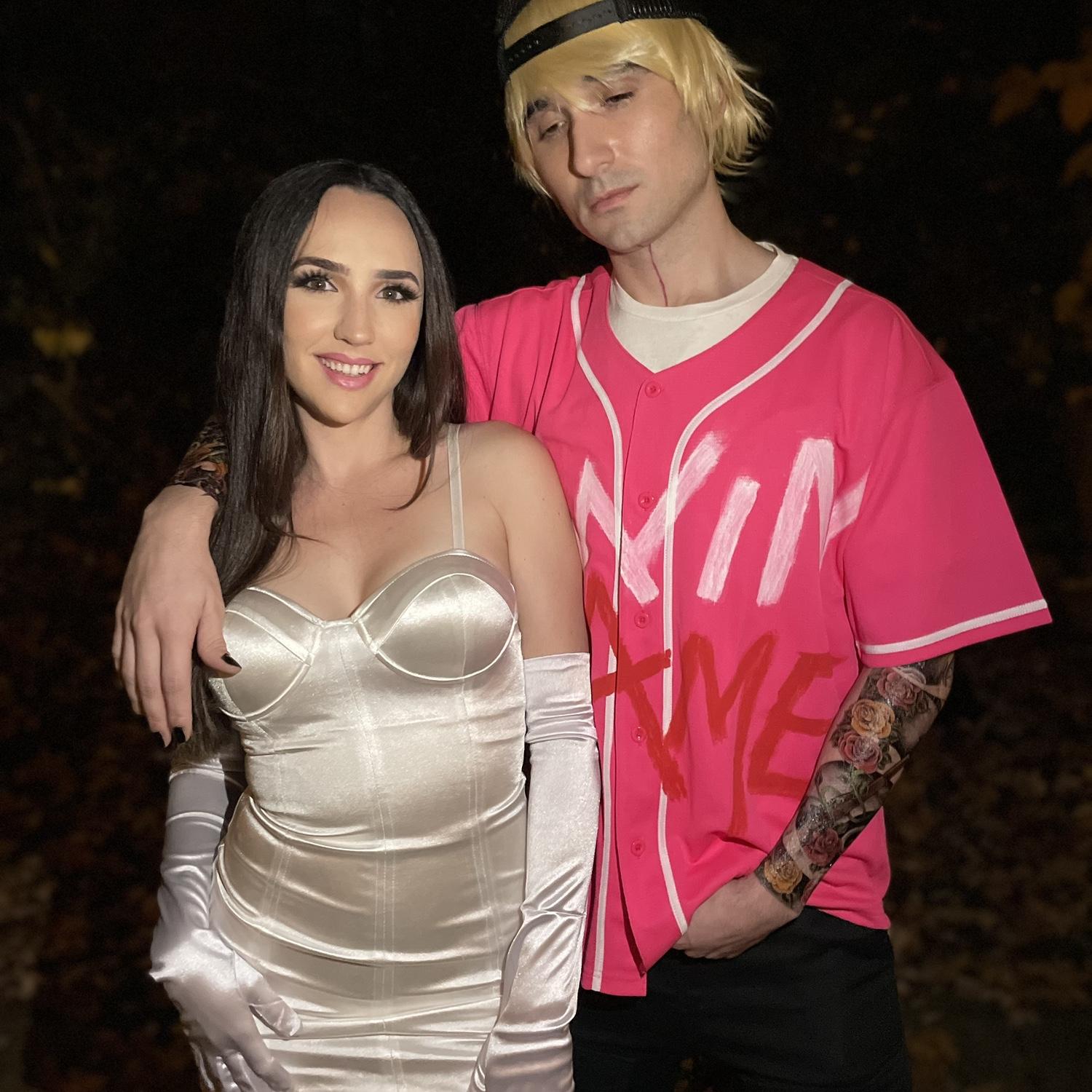 October 2023 - Alex and Avery dressed as Machine Gun Kelly and Megan Fox for Halloween