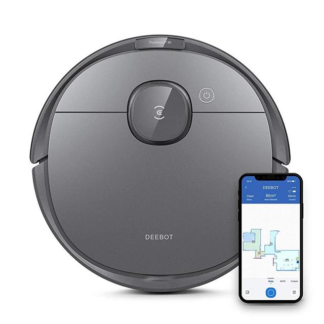 ECOVACS DEEBOT OZMO T8 Robot Vacuum Cleaner & Mop with Smart Object Detection & Avoidance, Advanced Laser Mapping, Custom Clean Programming, High Efficiency Filter Ideal for Pet Hair, 3 Hrs of Runtime