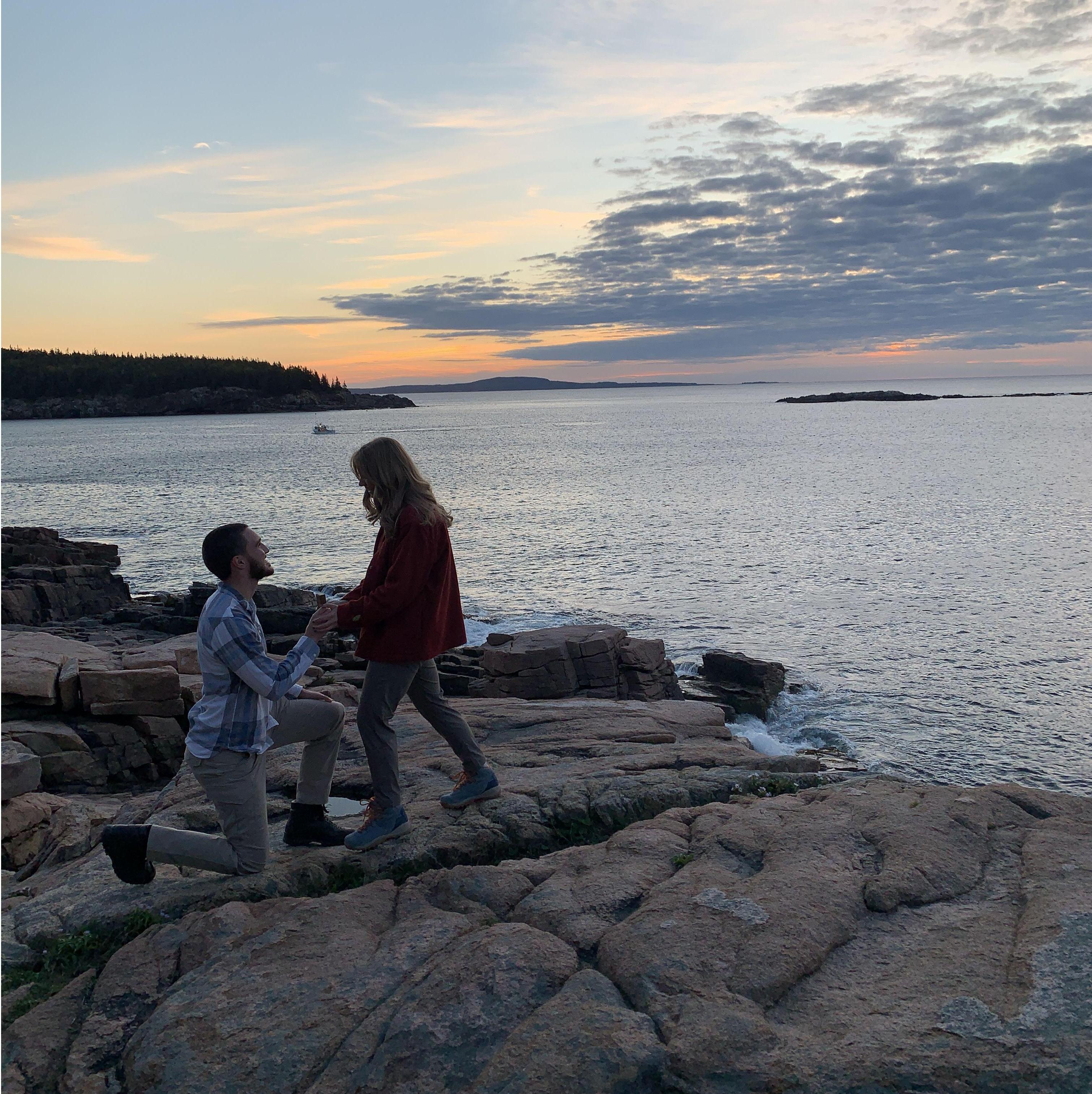 Sunrise proposal in Acadia National Park! September 29, 2021