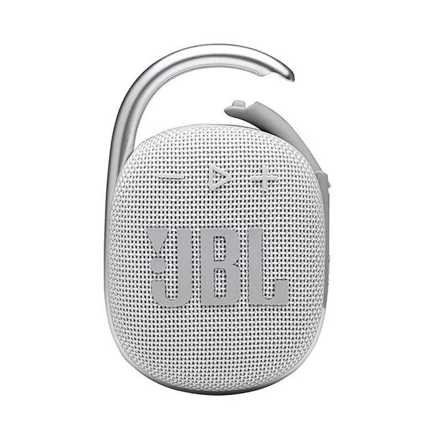 JBL Clip 4 - Portable Mini Bluetooth Speaker, Big Audio and Punchy bass, Integrated Carabiner, IP67 Waterproof and dustproof, Speaker for Home, Outdoor and Travel - (White) (Renewed)