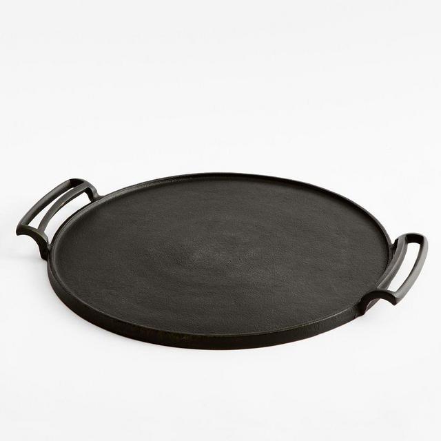 Metal Decorative Tray, Round - Antique Bronze