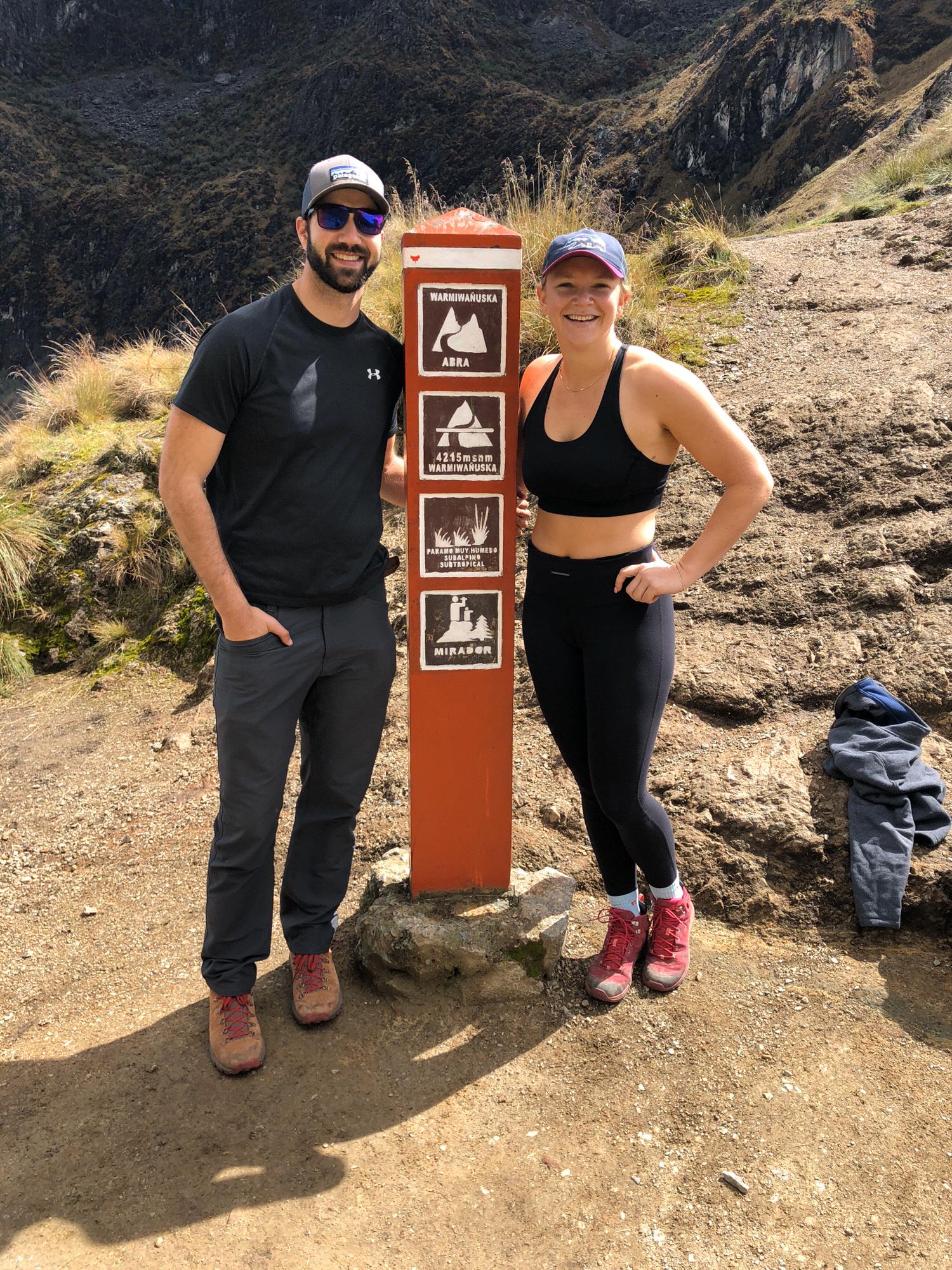 Highest elevation on our hike to Machu Picchu