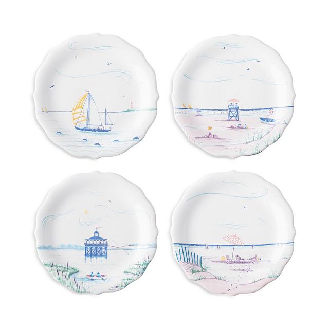 Juliska Country Estate Seaside Assorted Party Plates, Set of 4