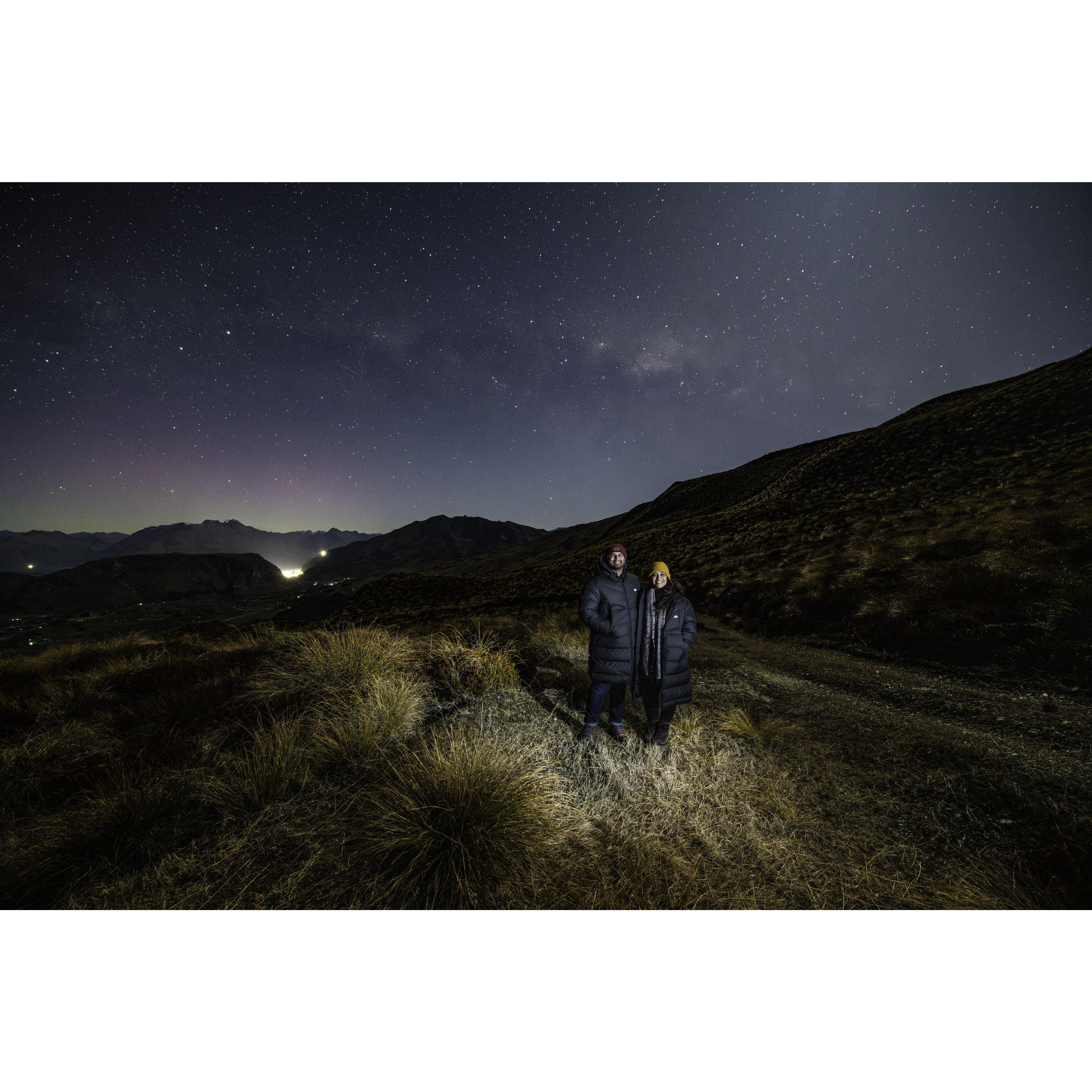 Seeing the Southern Borealis and the Milky Way in Queenstown, New Zealand.
