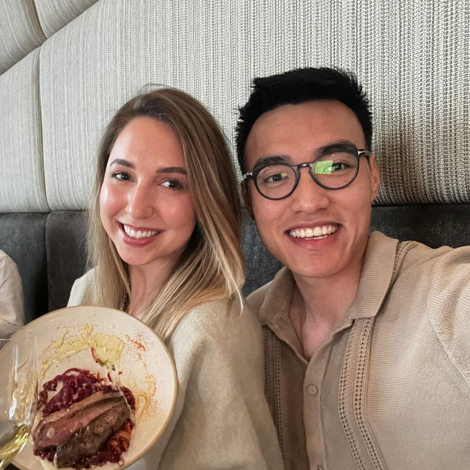 Let’s get a picture showing off the dish…” meanwhile it was falling off the plate and we didn’t notice until we looked at the photo later. We laughed so hard we were crying