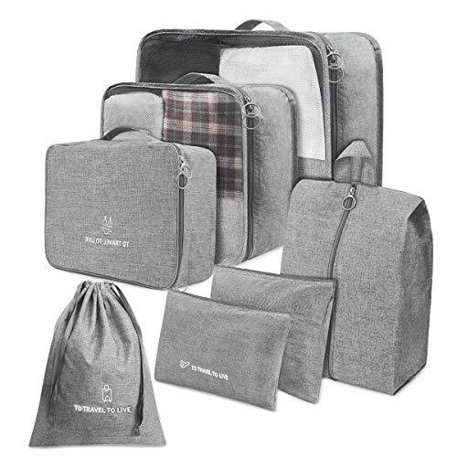 Packing Cubes STURME 7 Set Luggage Organizer for Travel with Shoes Bag and Laundry Bag