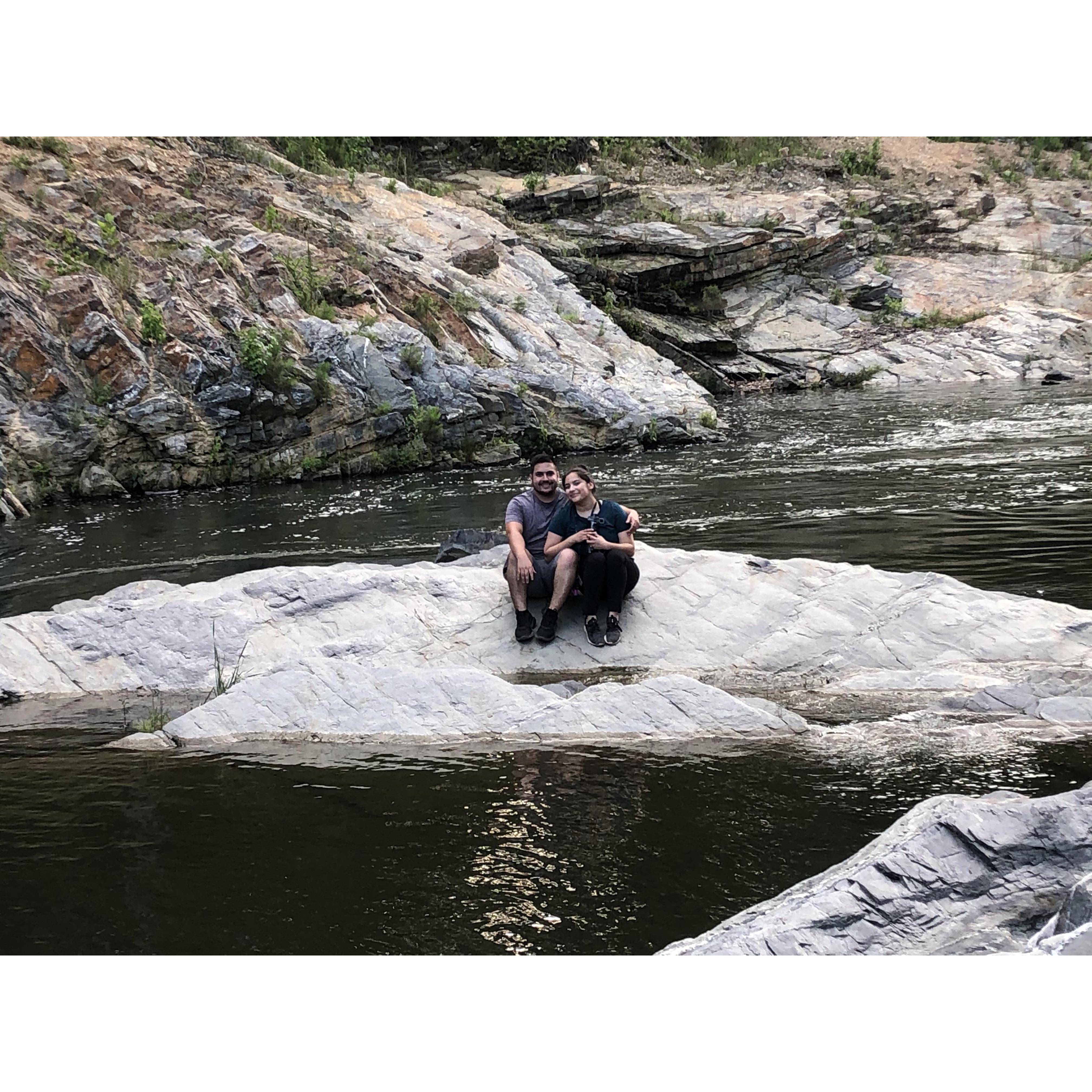 A picture from a hike we made with my whole family (baby theo included!). Broken Bow, OK.