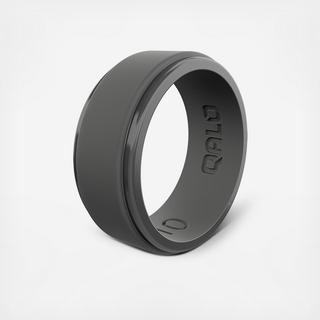 Men's Polished Step Edge Silicone Ring