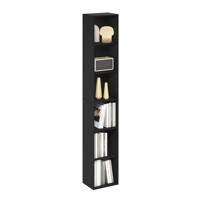 Furinno Luder 6-Tier Open Shelf Bookcase, Blackwood