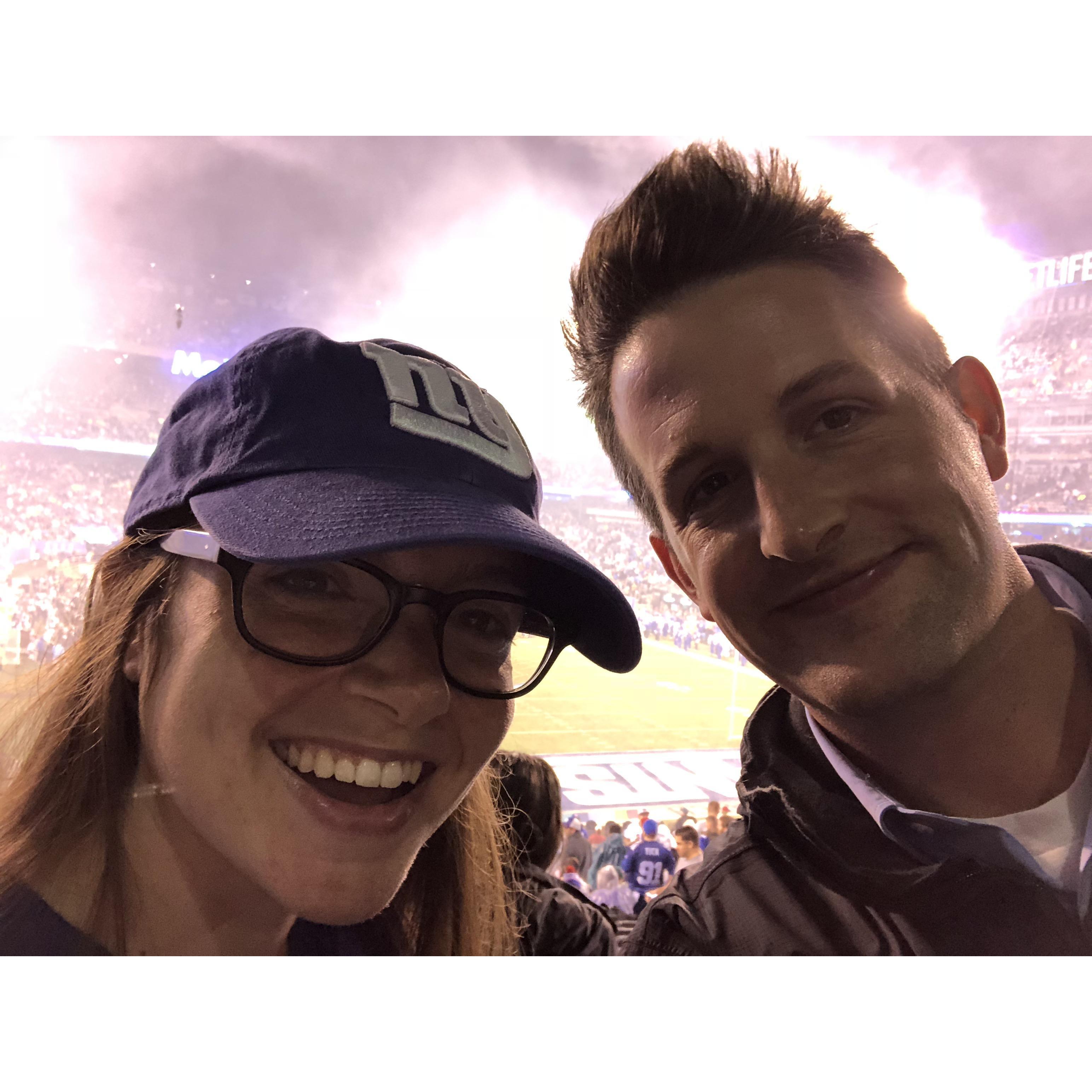Pretending to be models at a Giants game (go Giants)
