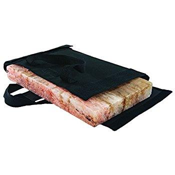 Natural Himalayan Block Cooking Salt Plate & Holder Set