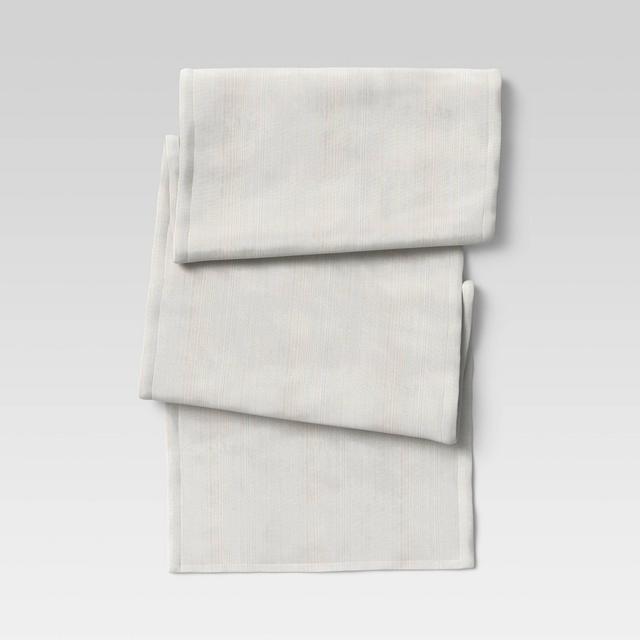 108" x 14" Cotton Solid Table Runner White - Threshold™