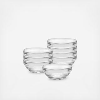 Lys Stackable Clear Prep Bowl, Set of 8