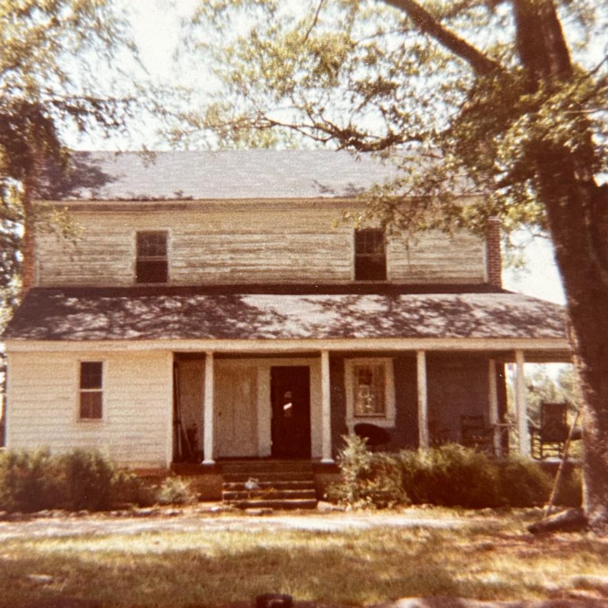 The farmhouse before restoration, 1970