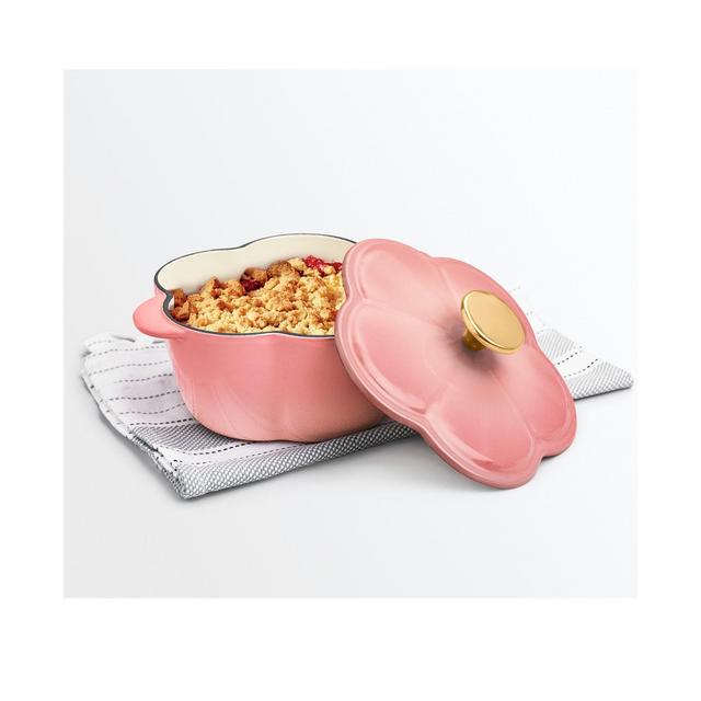 Martha Stewart Collection 2-Qt. Flower Cast Iron Dutch Oven, Created for Macy's