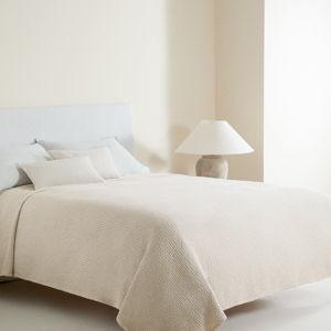 Mini Waffle-Knit Cotton Bedspread- Zara Home