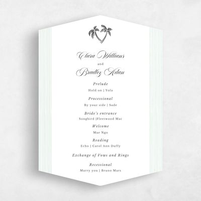 White Diamond Wedding Program - Seychelles