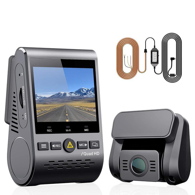 【Bundle: VIOFO A129 Plus Duo with GPS + Hardwire Cable】 VIOFO Dual Dash Cam, 2K 1440P 60fps+1080P 30fps Front and Rear Dash Camera with Wi-Fi GPS, Parking Mode, Super Capacitor (A129 Plus Duo)