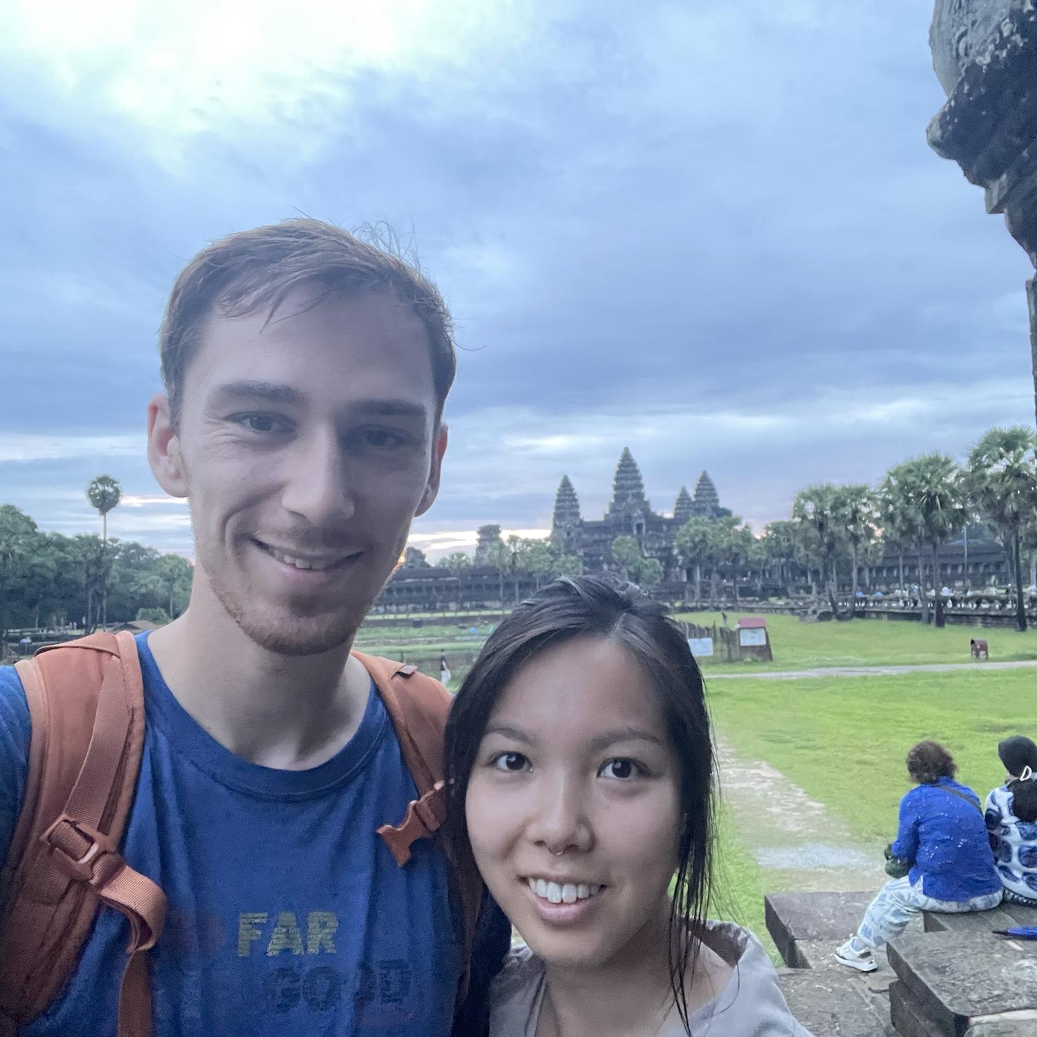 Cloudy sunrise at Angkor Wat