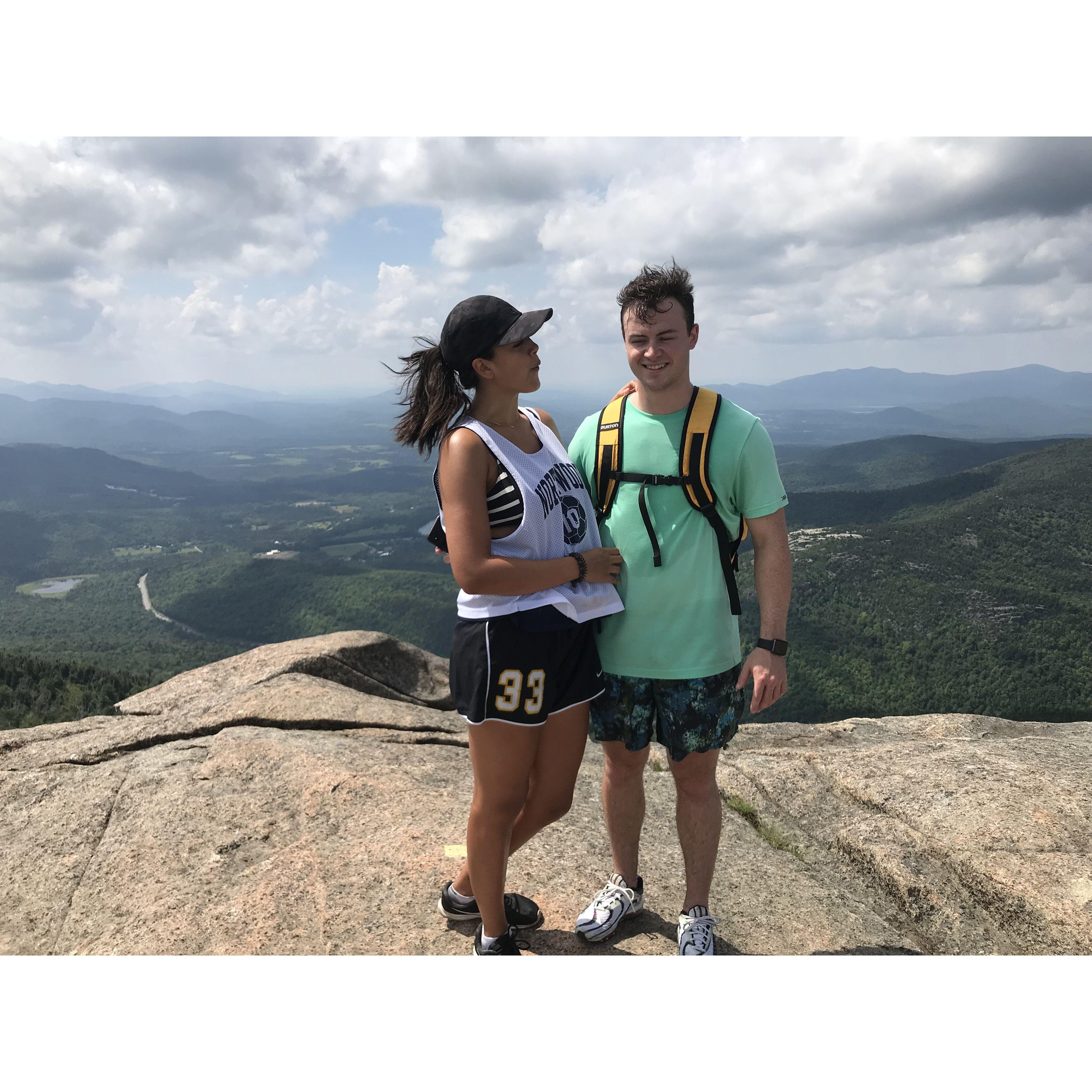 Our first trip up to Lake Placid together and the first time we hiked Cascade.